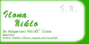 ilona miklo business card